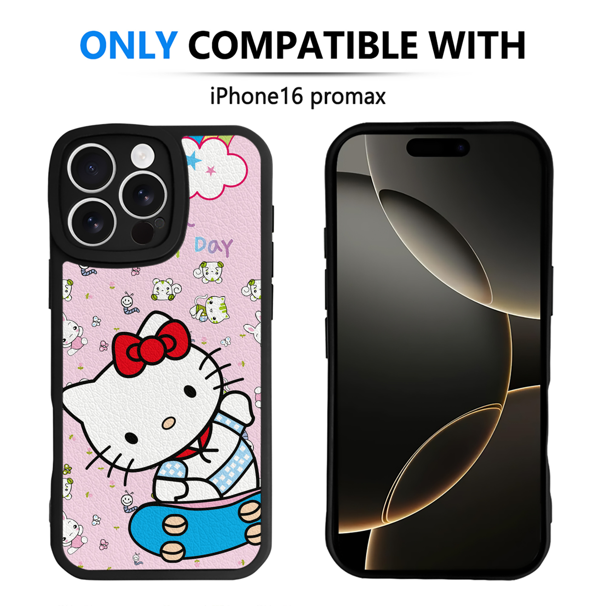 （画像用） Hello Kitty ハローキティ 【iPhone 16シリーズ対応】シリコンスマホケース（レザー調） 材質：シリコン
